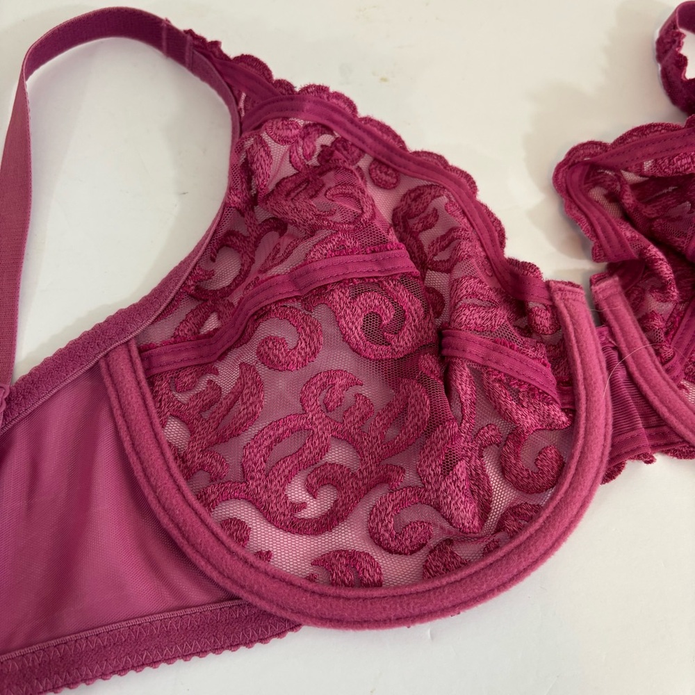 Wacoal Arabesque underwire bra 85199 pink size 38C - Picture 6 of 11